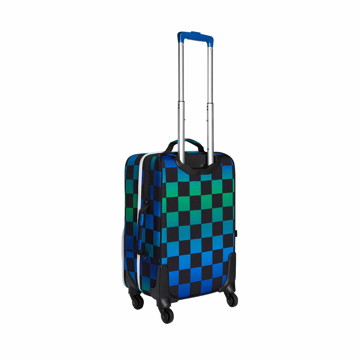 State Bags Customer Favorite - Logan Suitcase Printed Canvas Blue Checkerboard