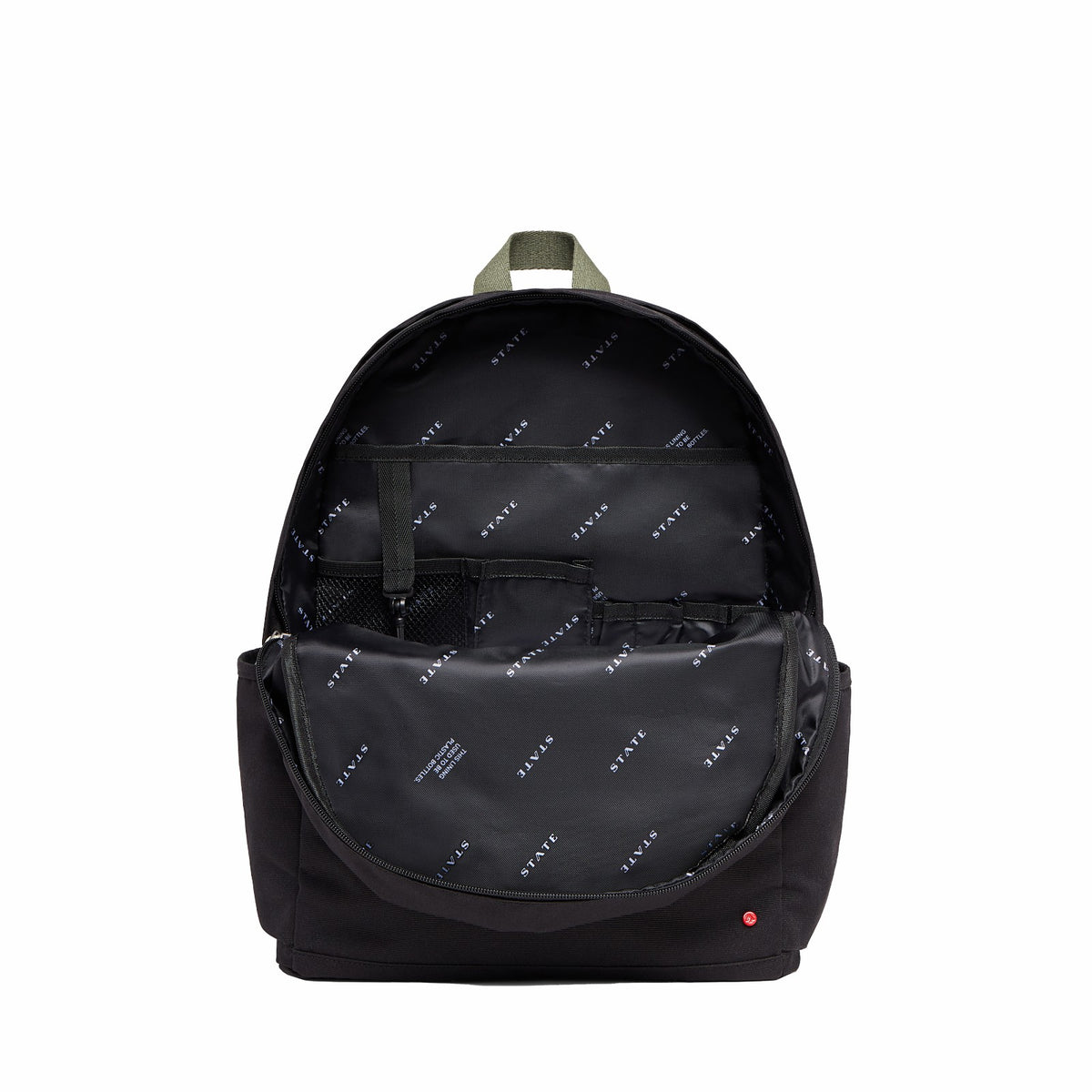 State Bags Signature - Kane Double Pocket Large Polyester Canvas Black