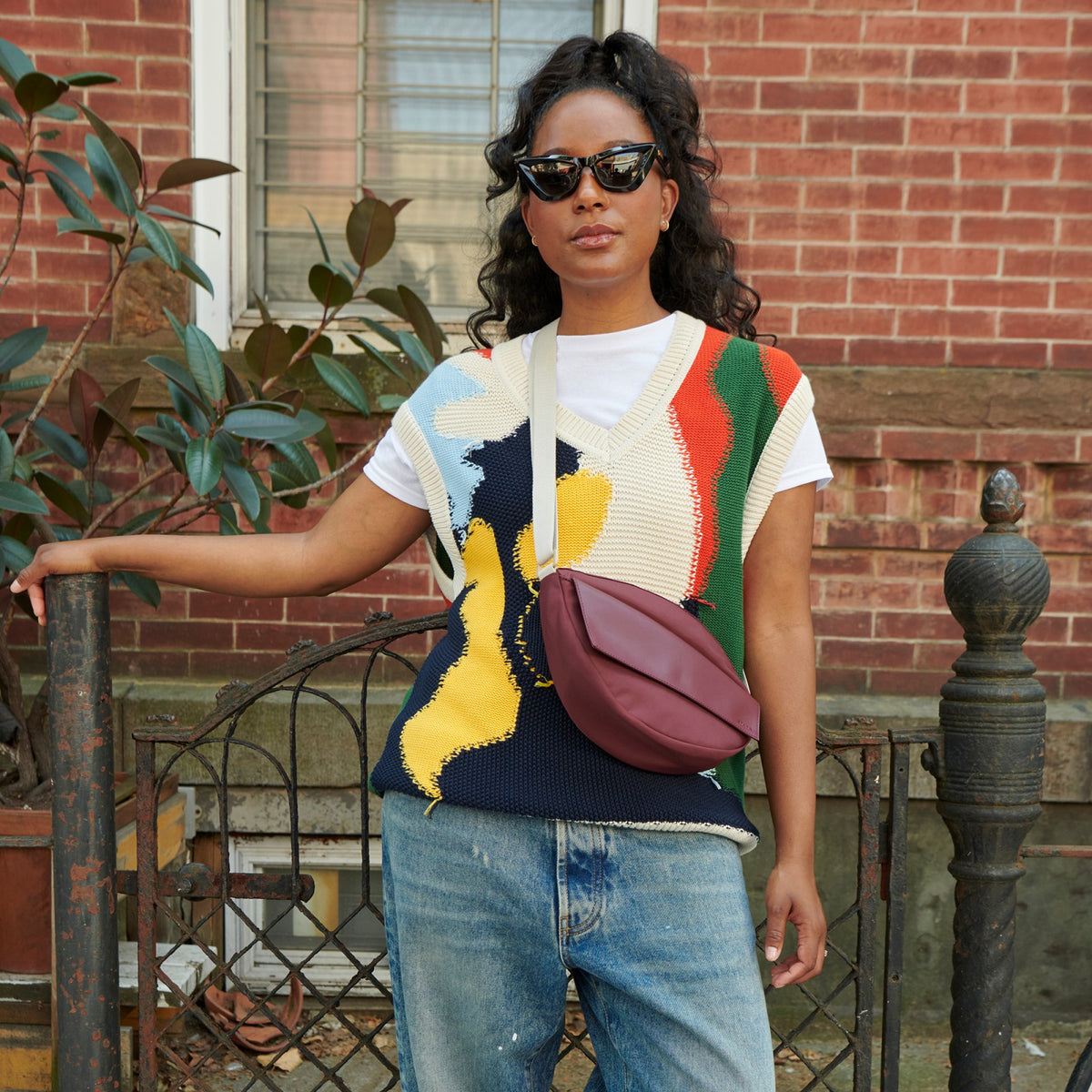 State Bags Featured - Willow Crossbody Recycled Nylon Burgundy