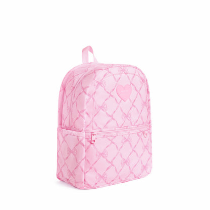 State Bags Classic - STATE x LoveShackFancy Kane Double Pocket Backpack Recycled Polyester Canvas Pink Peppermint