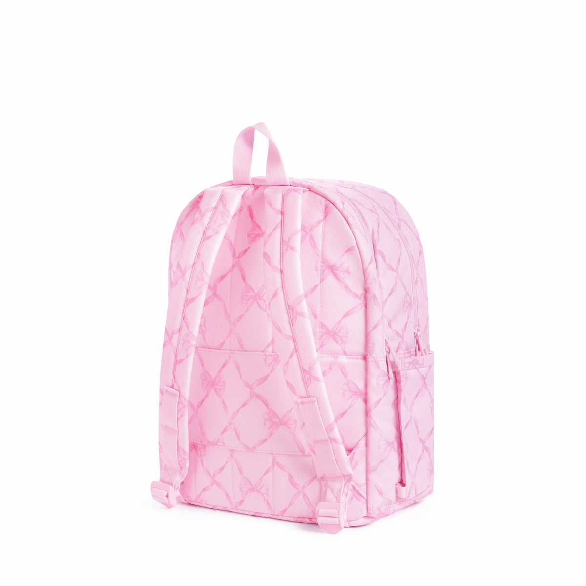 State Bags Classic - STATE x LoveShackFancy Kane Double Pocket Backpack Recycled Polyester Canvas Pink Peppermint