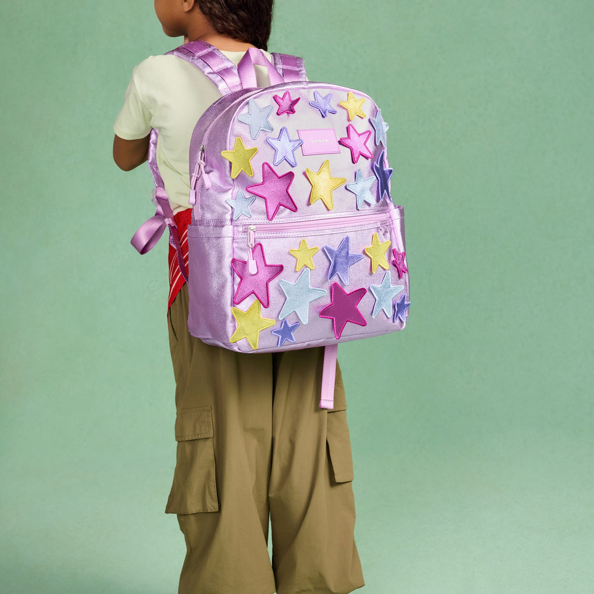 State Bags Everyday - Kane Kids Backpack Metallic 3D Stars