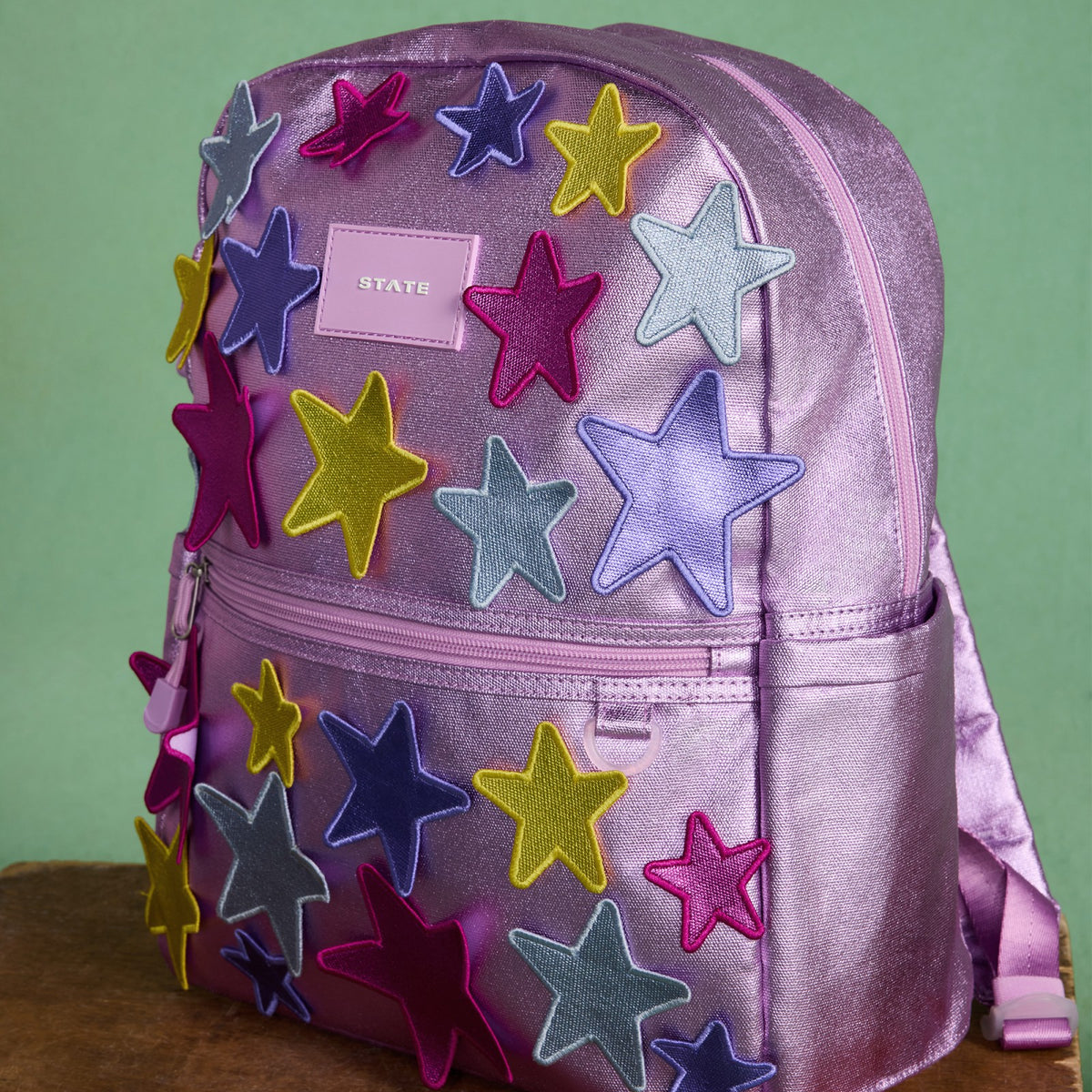 State Bags Everyday - Kane Kids Backpack Metallic 3D Stars