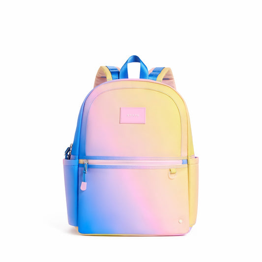 State Bags Best Seller - Kane Kids Backpack Polyester Canvas Blue/Pink/Yellow Gradient