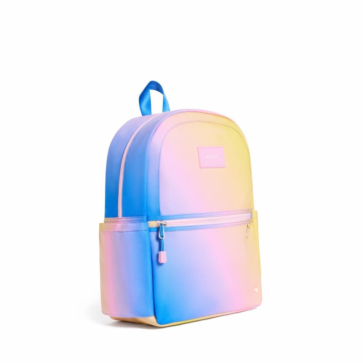 State Bags Best Seller - Kane Kids Backpack Polyester Canvas Blue/Pink/Yellow Gradient