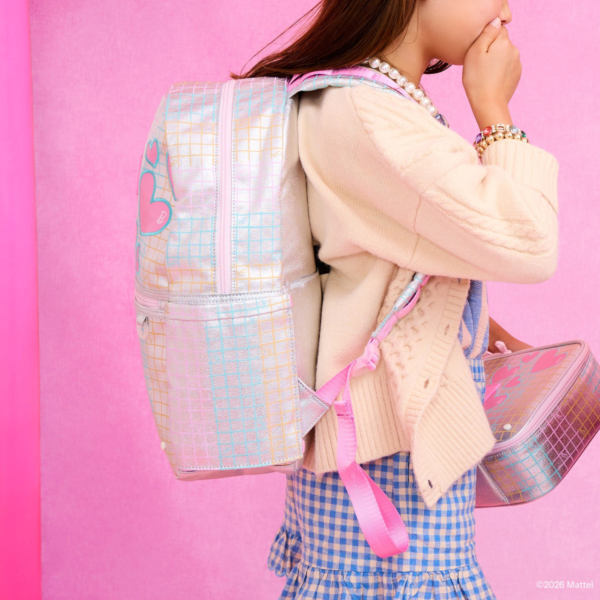 State Bags Exclusive - STATE x Barbie™ Kane Backpack Barbie Multi Grid Hearts