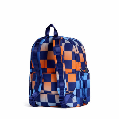 State Bags Value - Kane Double Pocket Backpack Recycled Polycanvas Gradient Checkerboard