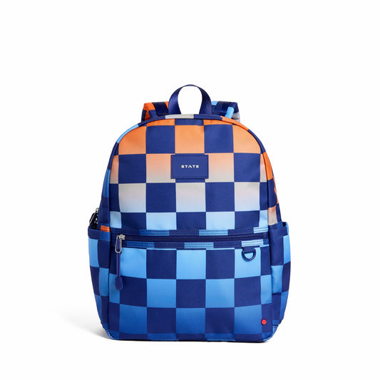 State Bags Discount - Kane Kids Travel Backpack Printed Canvas Gradient Checkerboard