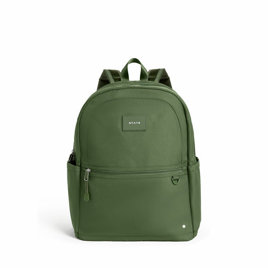 State Bags Essential - Kane Kids Large Backpack Recycled Poly Canvas Solids Olive
