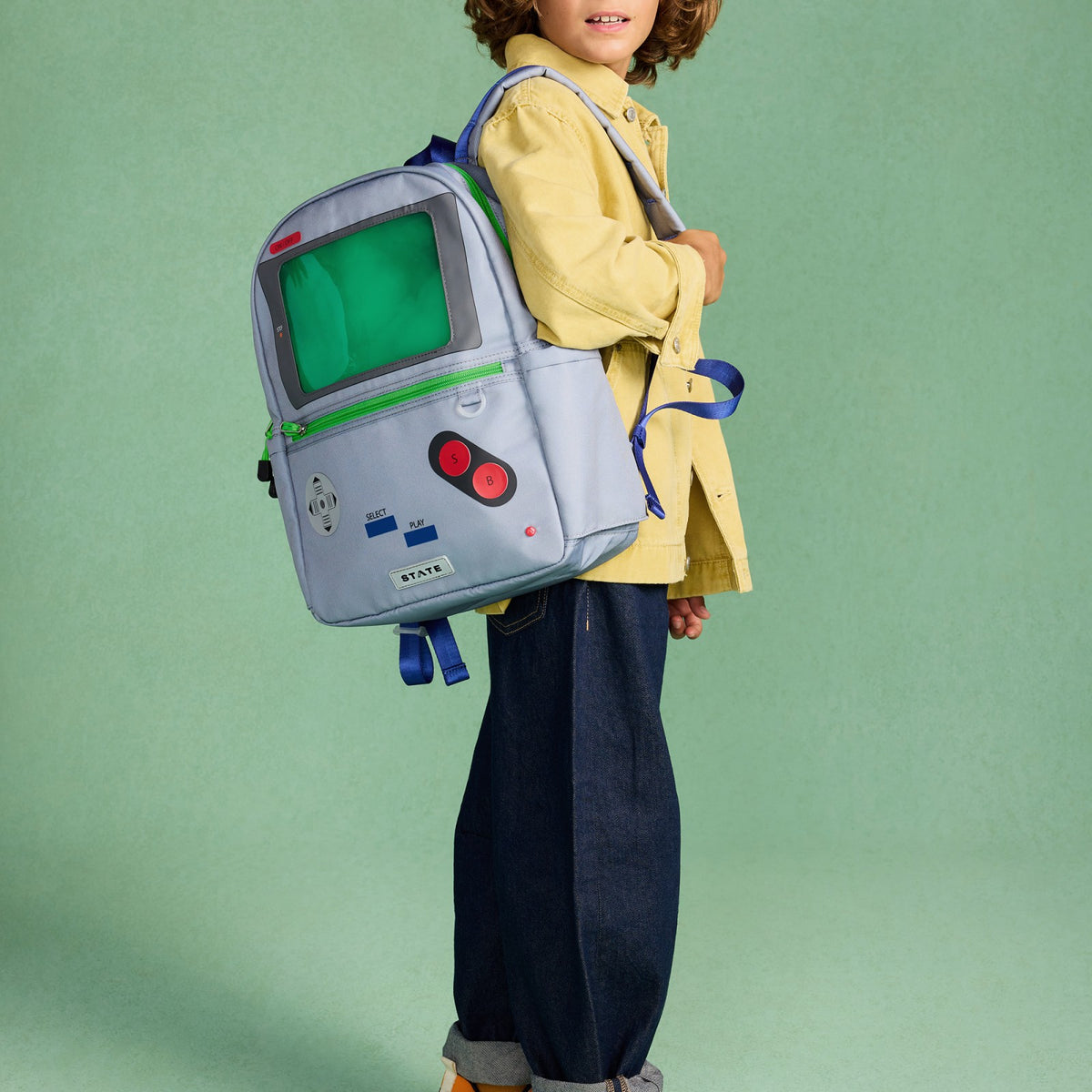 State Bags Top Pick - Kane Kids Travel Backpack Recycled Polycanvas Videogame