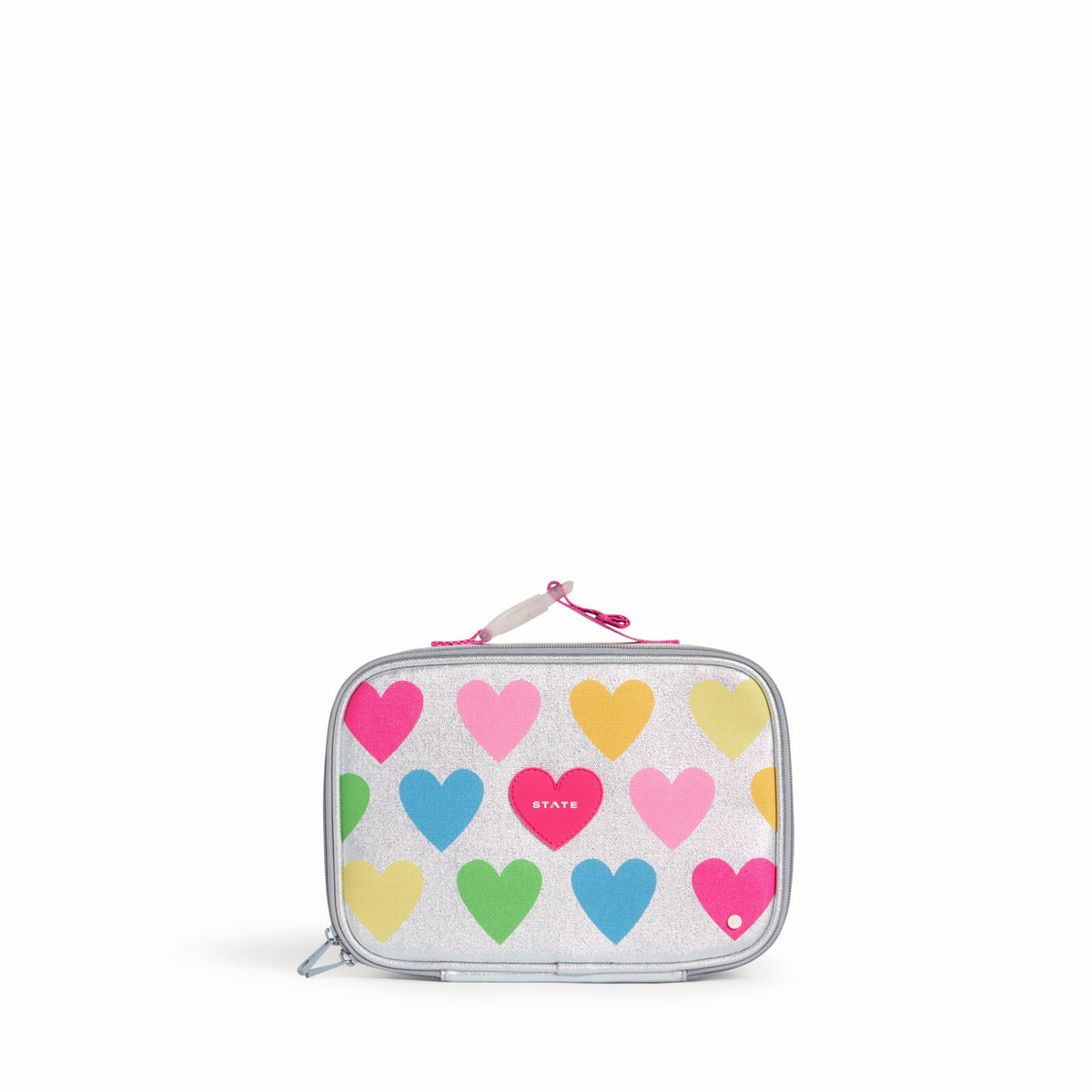 State Bags Classic - Rodgers Lunch Box Metallic Happy Fuzzy Hearts