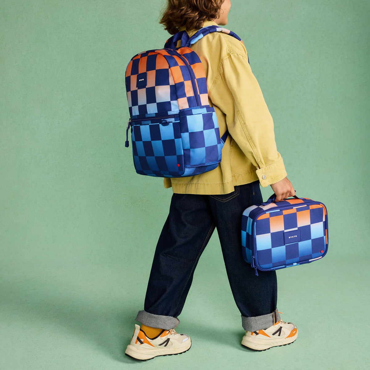 State Bags Special Offer - Rodgers Lunch Box Recycled Poly Canvas Gradient Checkerboard