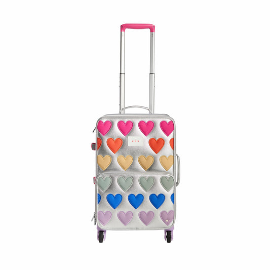State Bags Premium - Logan Suitcase Metallic Patchwork Hearts