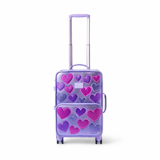 State Bags Exclusive - Logan Suitcase Metallic 3D Hearts