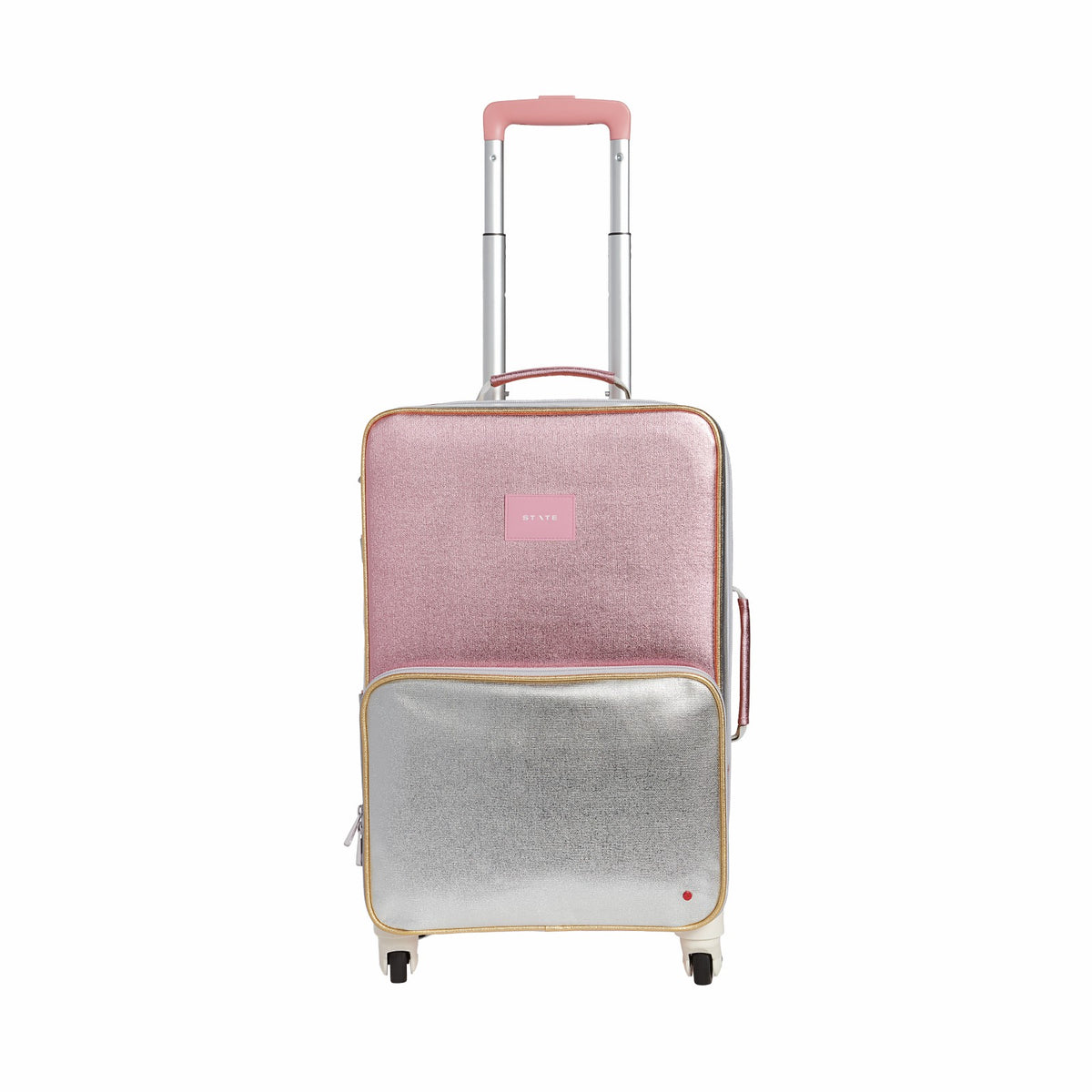 State Bags Trusted - Logan Suitcase Metallic Pink/Silver