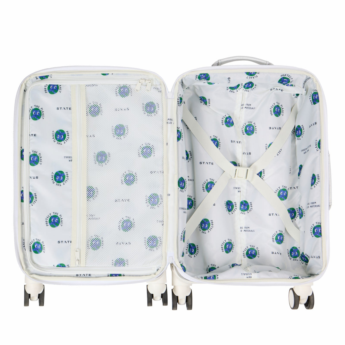 State Bags Trusted - Logan Suitcase Metallic Pink/Silver