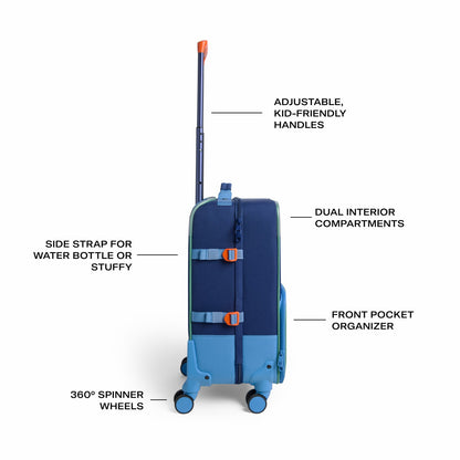 State Bags Smart Buy - Logan Carry-On Suitcase Blue Green Orange