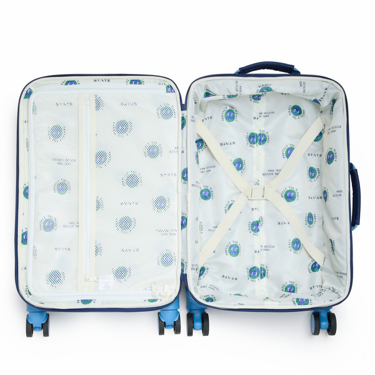 State Bags Smart Buy - Logan Carry-On Suitcase Blue Green Orange