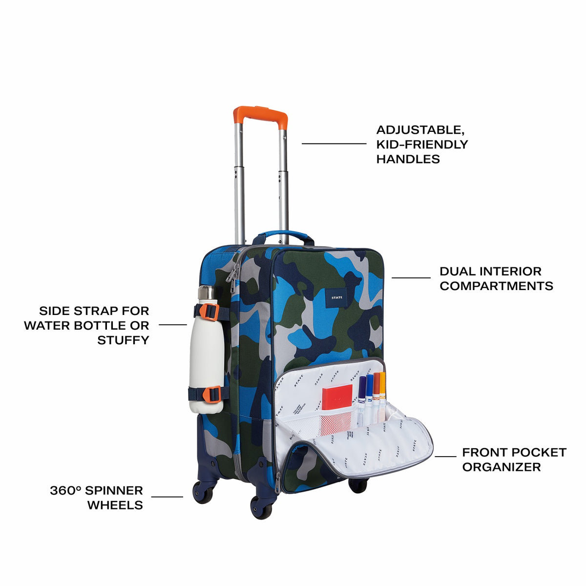State Bags Popular - Logan Suitcase Printed Canvas Camo