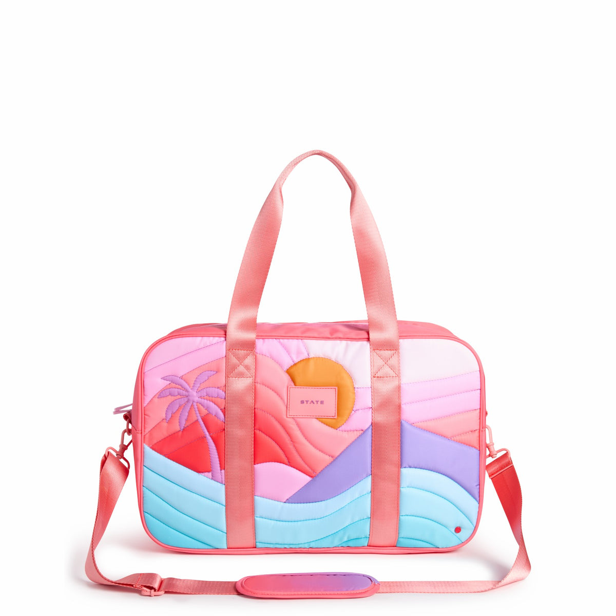 State Bags Smart Buy - Rockaway Duffle Printed Nylon Puffer Sunset