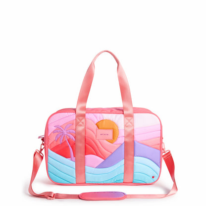 State Bags Smart Buy - Rockaway Duffle Printed Nylon Puffer Sunset