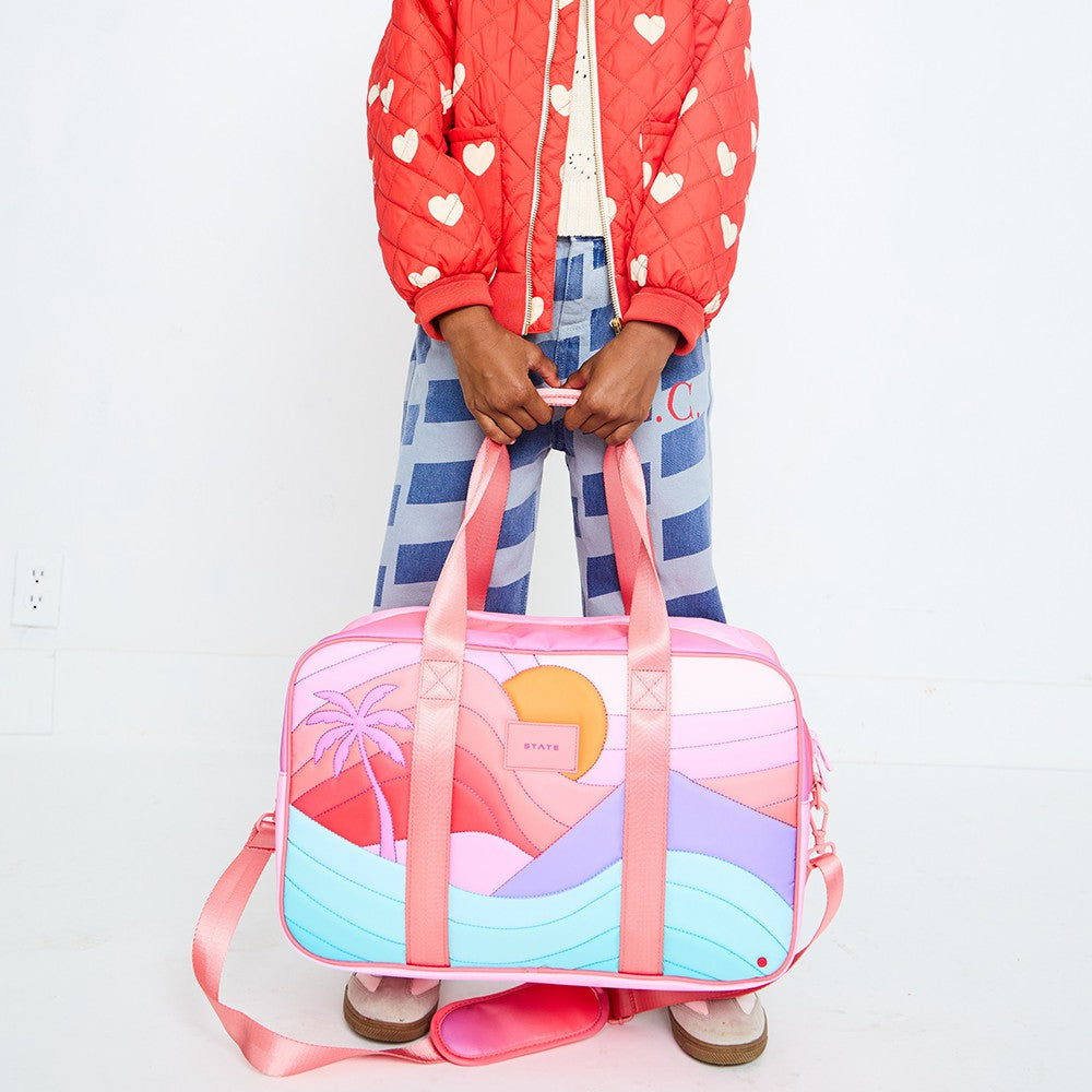 State Bags Smart Buy - Rockaway Duffle Printed Nylon Puffer Sunset