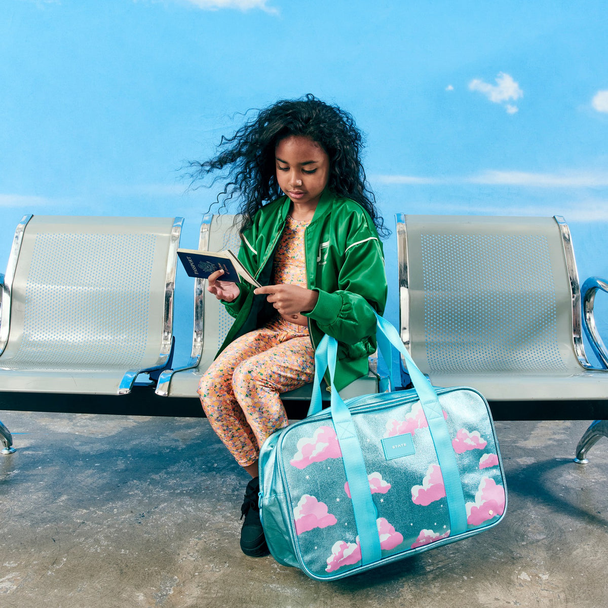 State Bags Smart Buy - Rockaway Duffle Metallic Clouds