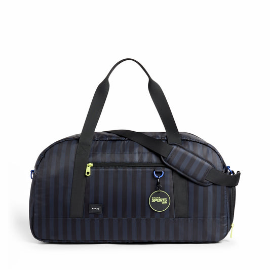 State Bags Essential - Fenway Sports Duffle Black Grey Striped
