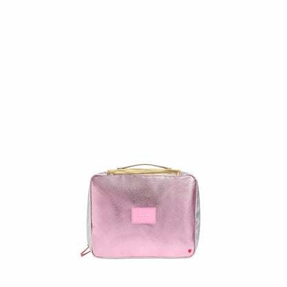 State Bags Recommended - Bensen Toiletry Kit Large Metallic Pink/Silver