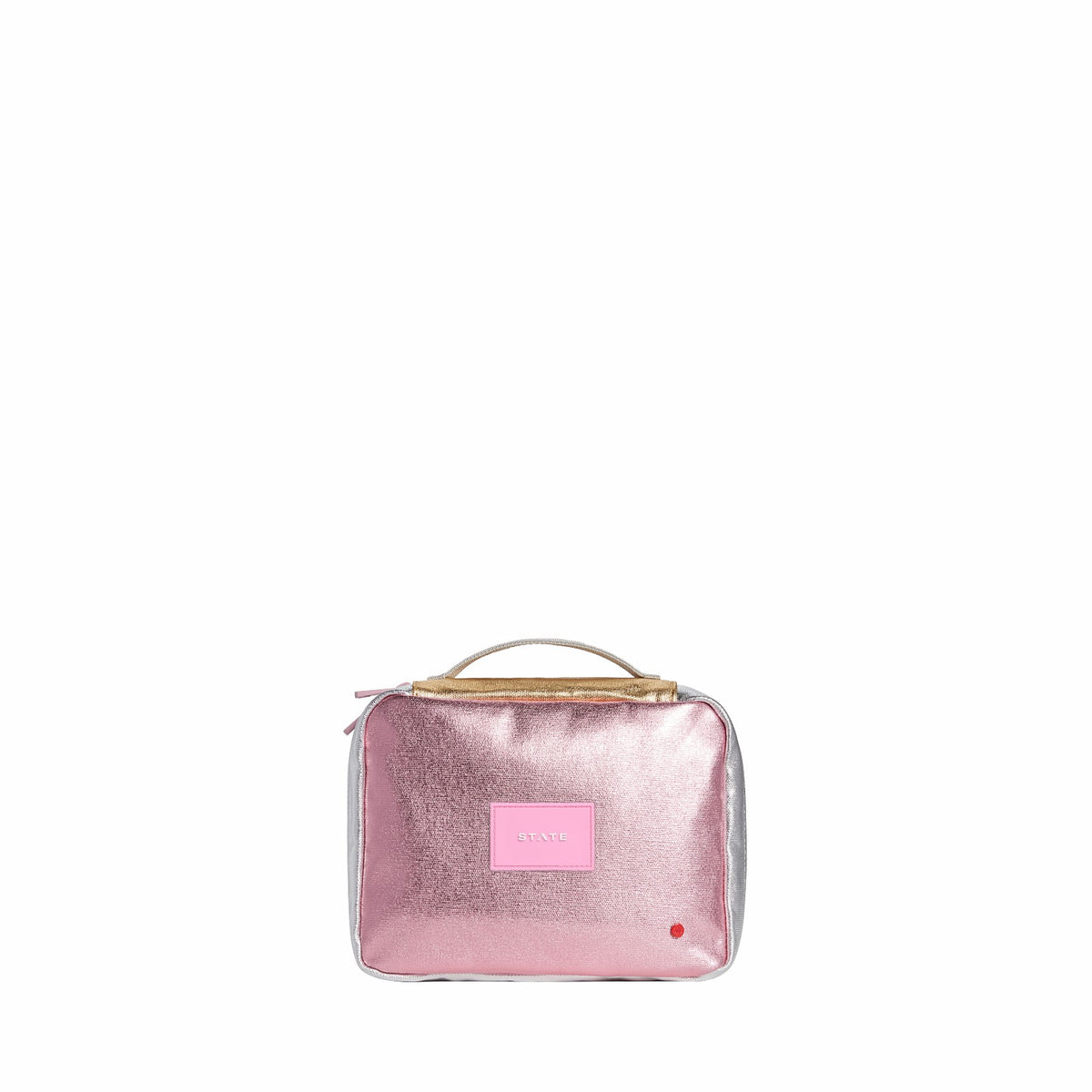 State Bags Great Value - Bensen Toiletry Kit Metallic Pink/Silver