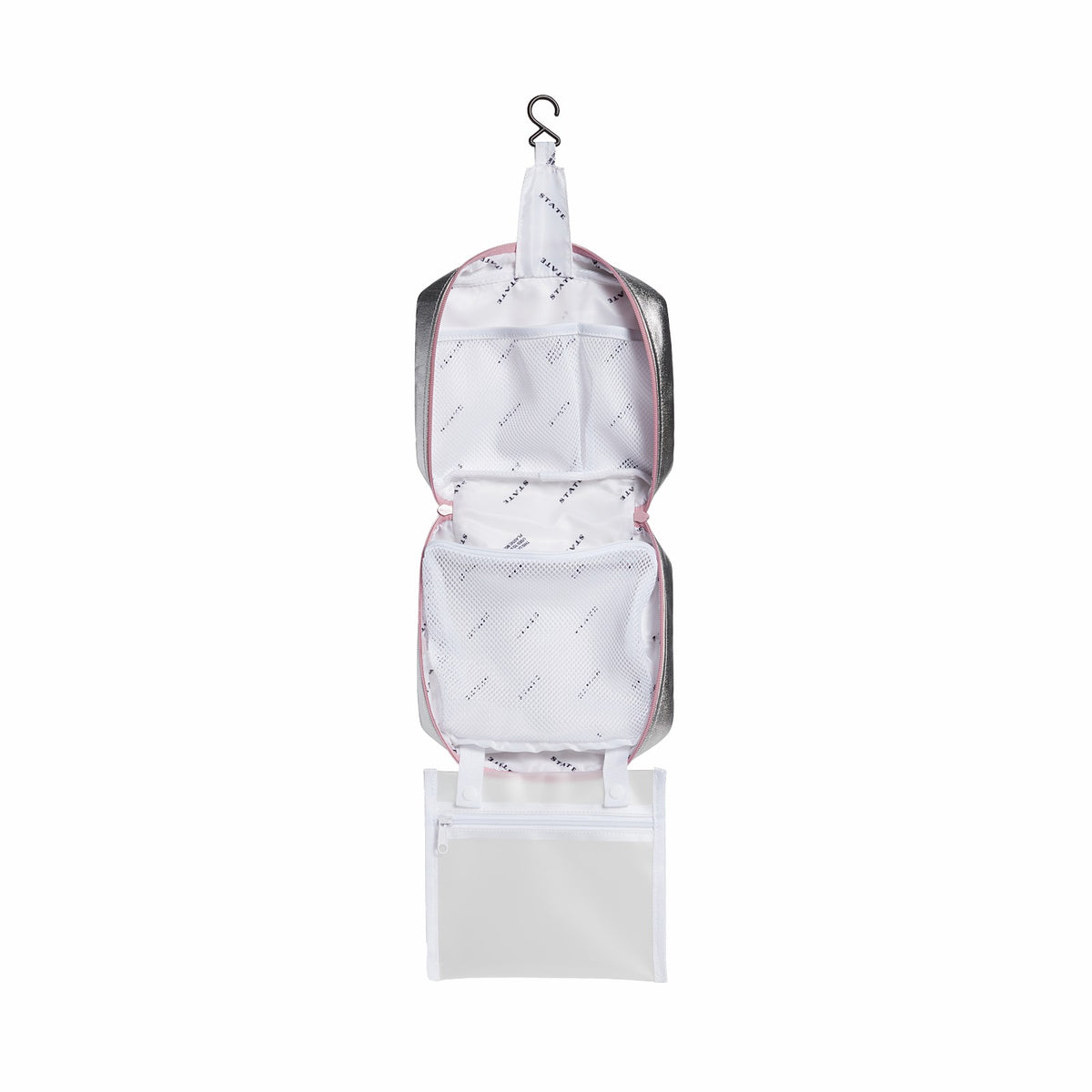 State Bags Great Value - Bensen Toiletry Kit Metallic Pink/Silver