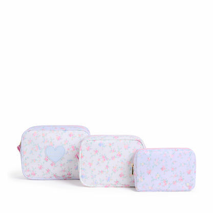 State Bags Sale - STATE x LoveShackFancy Travel Pouch Set Nylon Confetti Bloom / Wildflower Blue