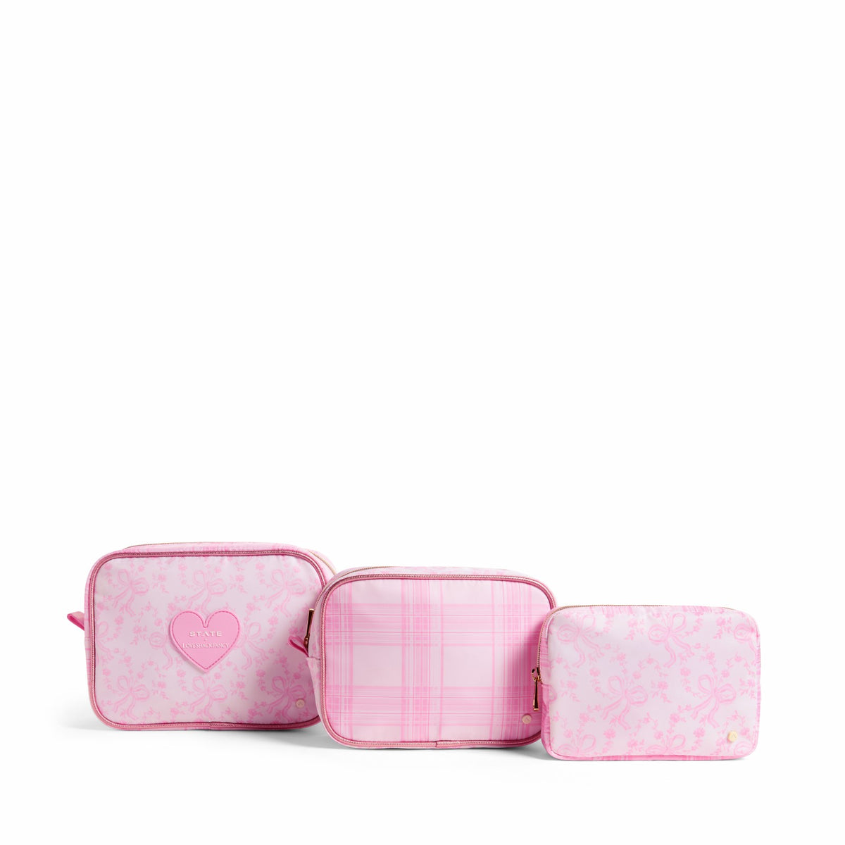 State Bags New - STATE x LoveShackFancy Travel Pouch Set Nylon Pink Vanilla