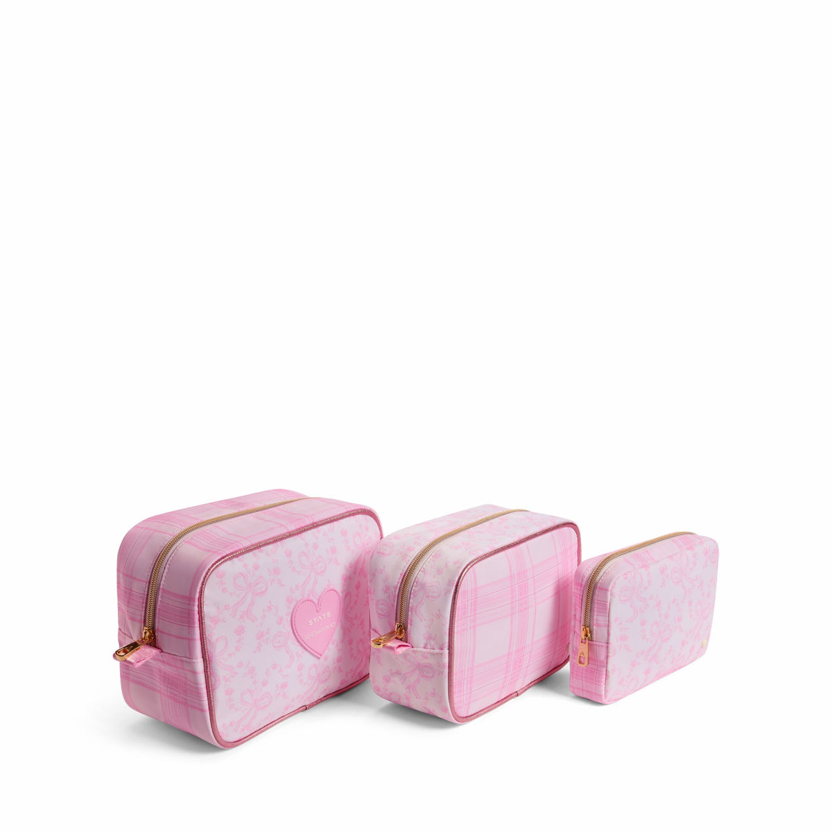 State Bags New - STATE x LoveShackFancy Travel Pouch Set Nylon Pink Vanilla
