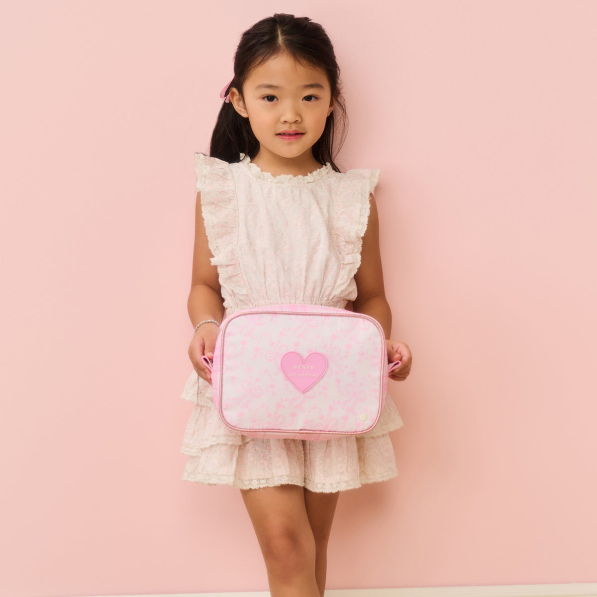 State Bags New - STATE x LoveShackFancy Travel Pouch Set Nylon Pink Vanilla