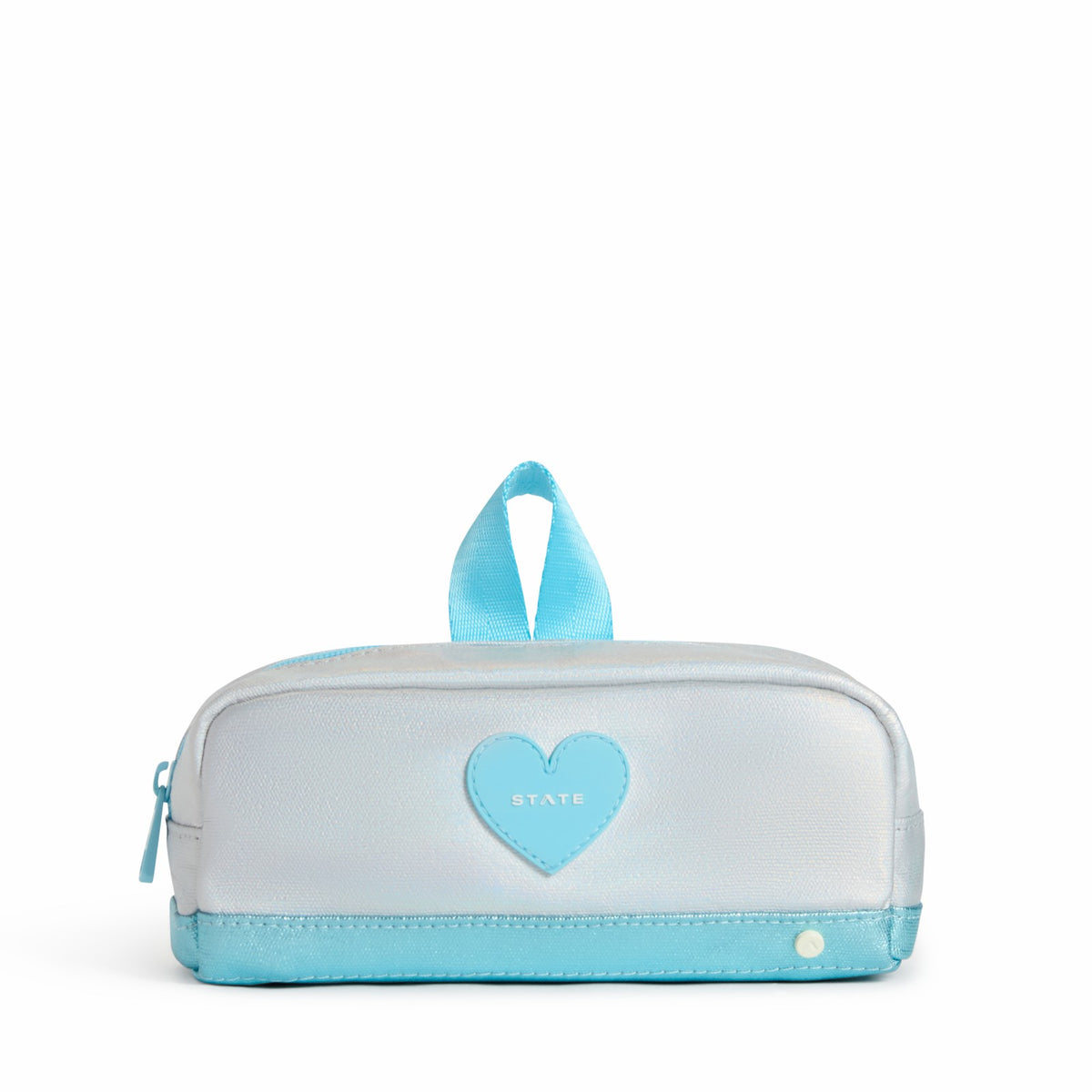 State Bags Value - Clinton Pencil Case Metallic Blue Iridescent
