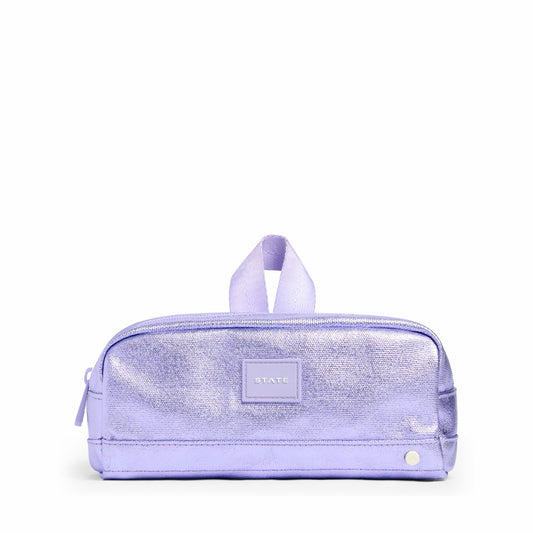 State Bags Sale - Clinton Pencil Case Metallic Lilac
