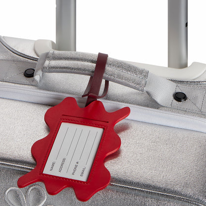 State Bags Sale - Squiggly Luggage Tag Vegan Leather Burgundy