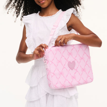 State Bags Trending - STATE x LoveShackFancy Allen Laptop Case Pink Peppermint