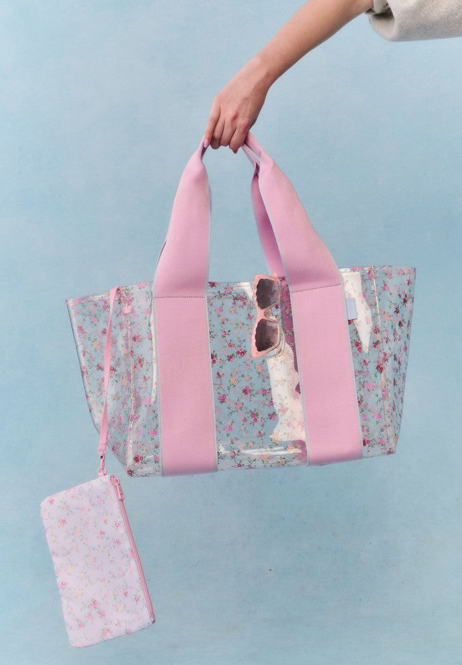 State Bags Quality - STATE x LoveShackFancy Wellington Cabana Tote TPU Wildflower Blue
