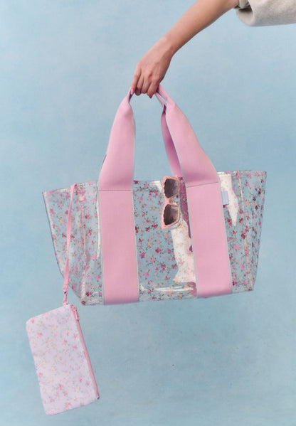 State Bags Quality - STATE x LoveShackFancy Wellington Cabana Tote TPU Wildflower Blue