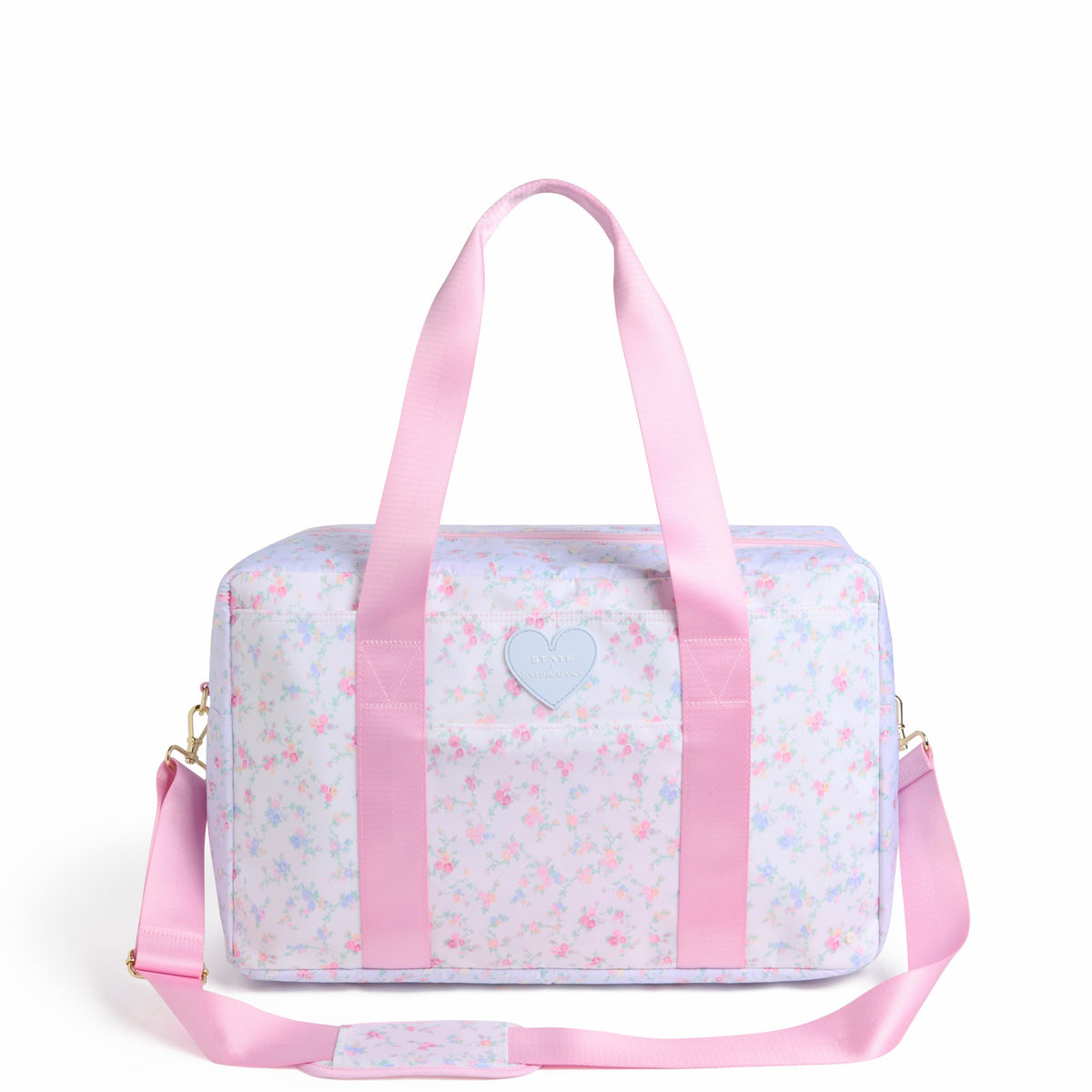 State Bags Smart Buy - STATE x LoveShackFancy Wellington Weekender Nylon Confetti Bloom / Wildflower Blue