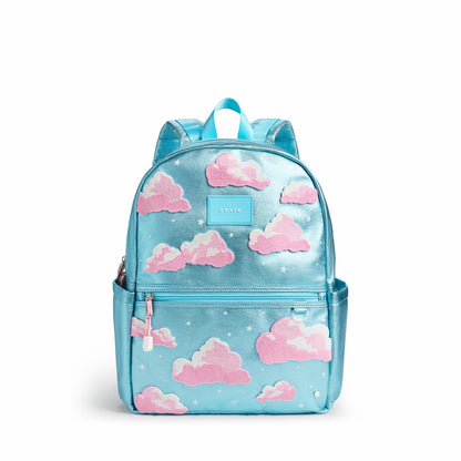 State Bags Featured - Kane Double Pocket Backpack Metallic Clouds