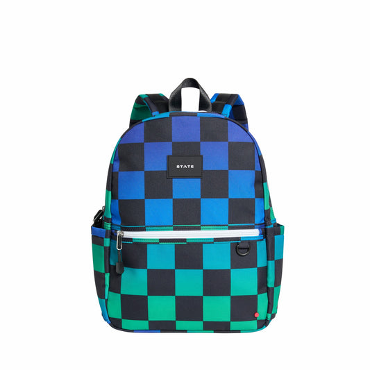 State Bags Popular - Kane Kids Travel Backpack Printed Canvas Blue Checkerboard