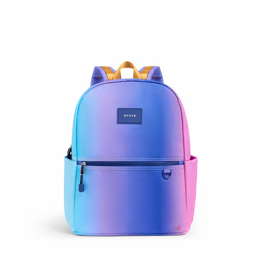 State Bags Trusted - Kane Kids Double Pocket Recycled Polyester Canvas Blue Pink Gradient
