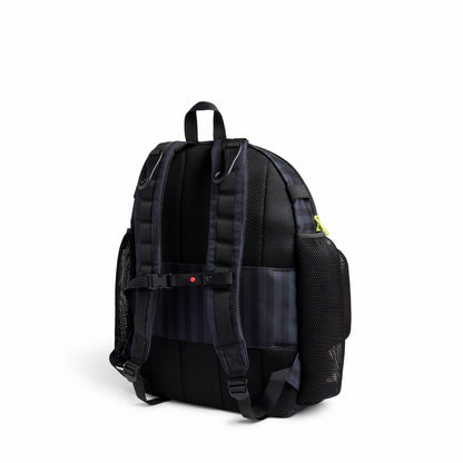 State Bags New - Shea Baseball Backpack Black Grey Striped