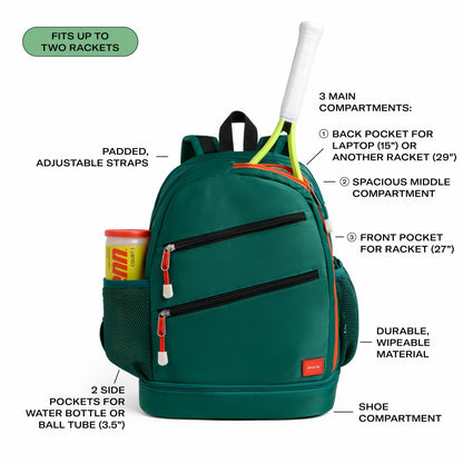 State Bags Sale - Lenox Tennis Backpack Nylon Evergreen