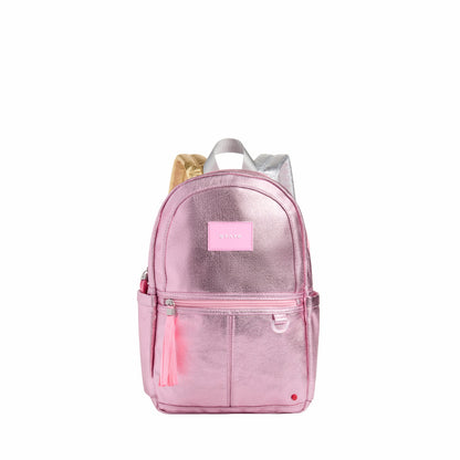 State Bags Exclusive - Kane Mini Backpack Metallic Pink/Silver