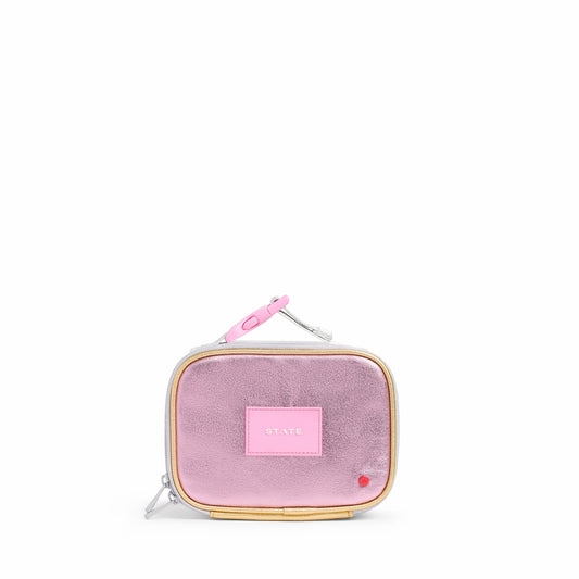 State Bags Classic - Mini Rodgers Snack Pack Metallic Pink/Silver