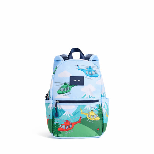 State Bags Exclusive - Kane Kids Mini Backpack Recycled Polycanvas Helicopters